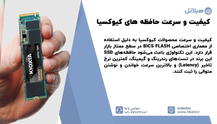 کیفیت و سرعت حافظه ‌های کیوکسیا
