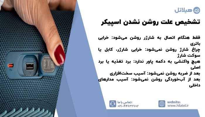 تشخیص علت روشن نشدن اسپیکر 