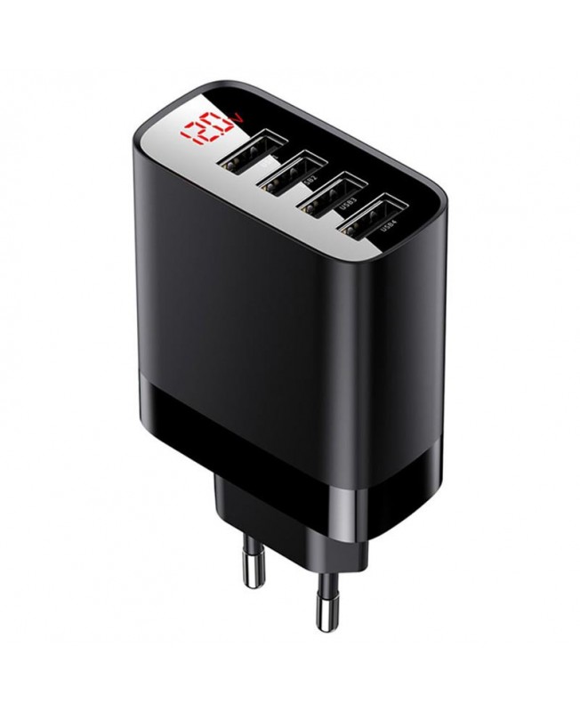 شارژر دیواری باسئوس | Baseus Mirror Lake Digital Display 4 USB Travel Charger