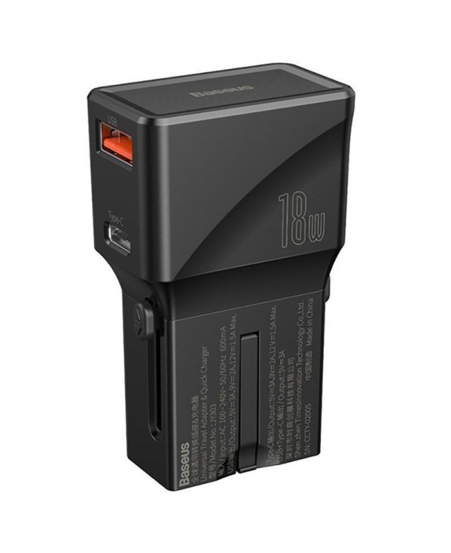 شارژر دیواری 18 وات باسئوس | Baseus JY303 Universal Conversion Plug