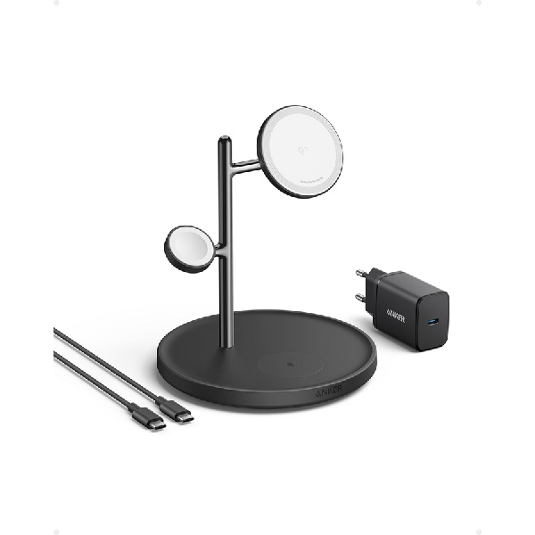 شارژر وایرلس 15 وات 3in1 انکر مدل  B25M3311