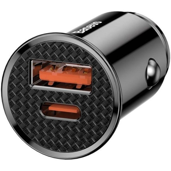 شارژر فندکی 30 وات فست شارژ دو پورت باسئوس مدل BS-C16C1