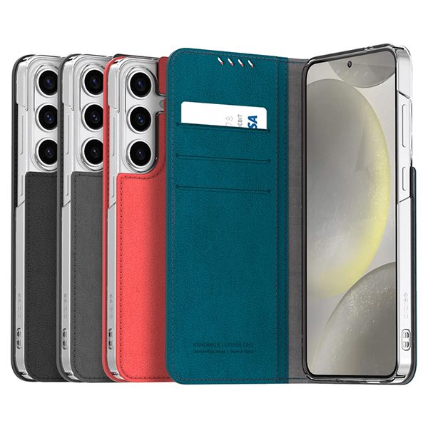 کیف چرمی گوشی آراری مدل Mustang Diary مناسب Galaxy S24 FE